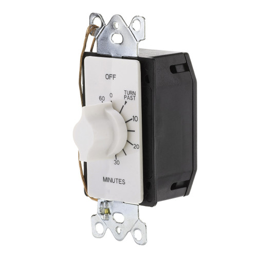NSI Industries A560MW 60 Minute In-Wall Twist Timer, White Faceplate