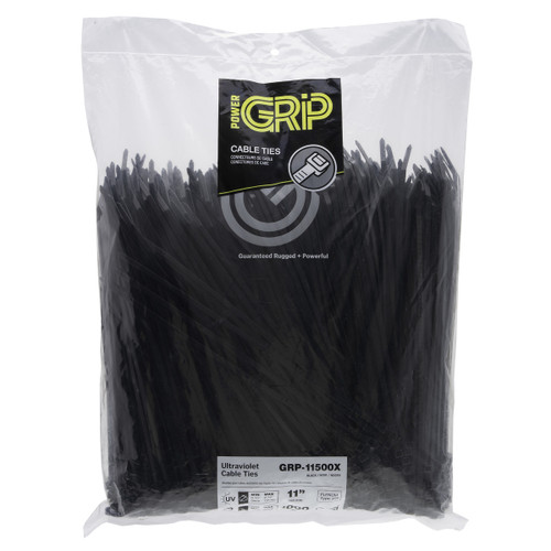 NSI Industries GRP-11500X 11Ó, Black General Purpose 50lb Cable Ties, 1000 Bulk Pack