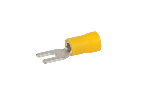 NSI Industries S12-6V Vinyl Insulated Spade Terminal for #6 Stud and 12-10 AWG | 50 Pack