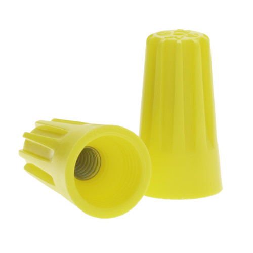 NSI Industries WC-Y-25R Standard Yellow Wire Connector with Quick-Grip Spring, 25 Bag