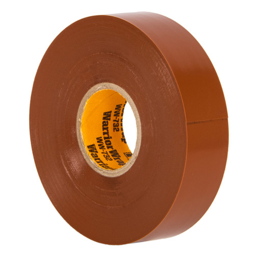 NSI Industries WW-732-BN WarriorWrap 7mil Premium Vinyl Electrical Tape- Brown