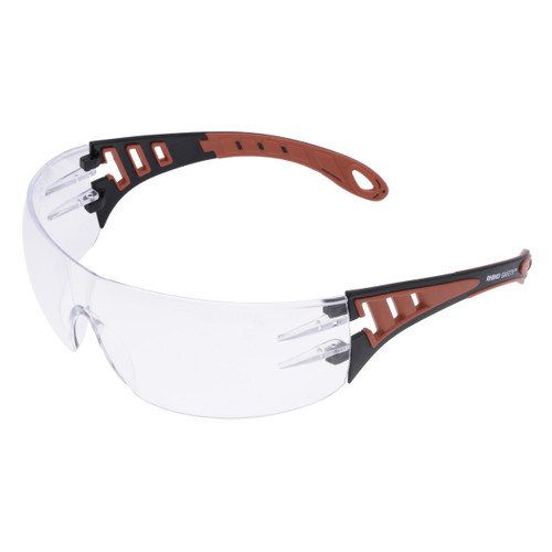 NSI Industries SG-103C Impact-Resistant Soft Temple Polycarbonate Safety Glasses, Clear