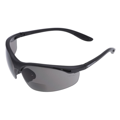 NSI Industries SG-200G15 Scratch-Proof Bifocal Safety Glasses, +1.5 Magnification, Gray