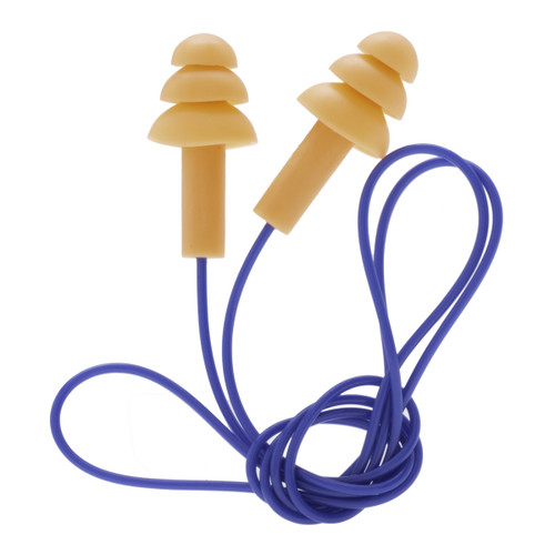 NSI Industries TEP-100-OB-DB Tethered Foam Noise Reducing Earplugs, 25dB 100-Pair Box