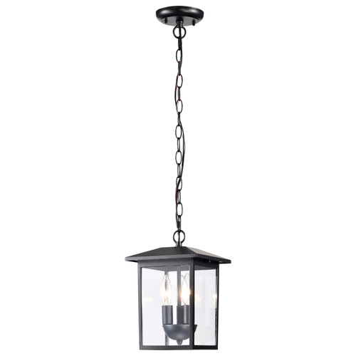 Nuvo 60-5933 JAMESPORT 3LT OUTDOOR HANGING Jamesport Outdoor Hanging Lantern 3 Lights Matte Black Clear Glass