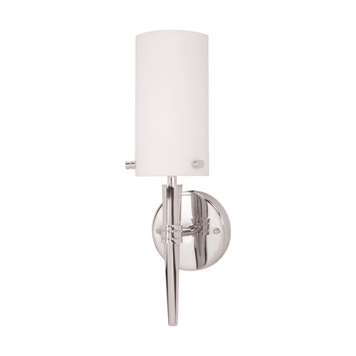 Nuvo 60-1071 JET 1 LT VANITY - HALOGEN Jet - 1 Light - Halogen Wall - Vanity with Satin White Glass -Lamps Included (Discontinued)