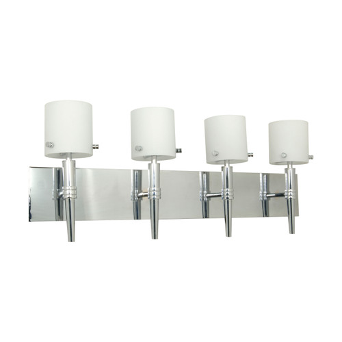 Nuvo 60-1074 JET 4 LT VANITY - HALOGEN Jet - 4 Light - Halogen Wall - Vanity with Satin White Glass -Lamps Included (Discontinued)