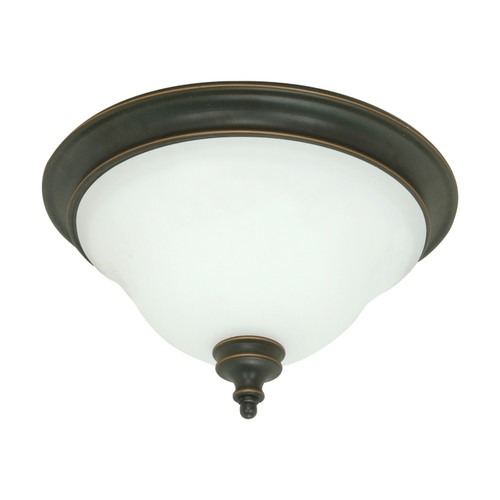 Nuvo 60-1101 BISTRO 2 LT 14" FLUSH FIXTURE Bistro 2 Light 14 in. Flush Mount with Satin Opal White Glass (Discontinued)