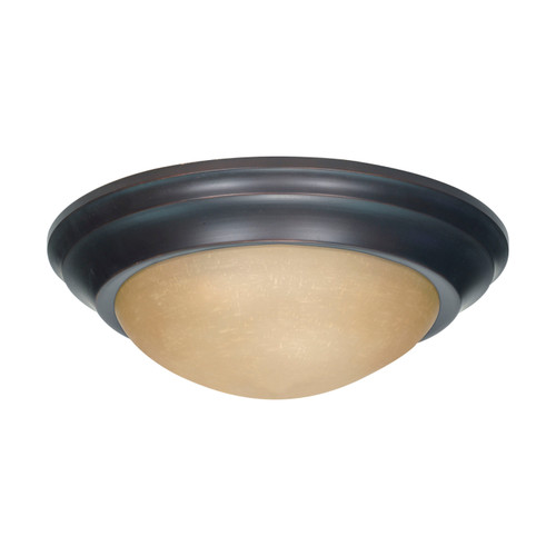 Nuvo 60-1281 1 LT - 12" FLUSH MOUNT 1 Light 12 in. Flush Mount Twist & Lock with Champagne Linen Washed Glass (Discontinued)