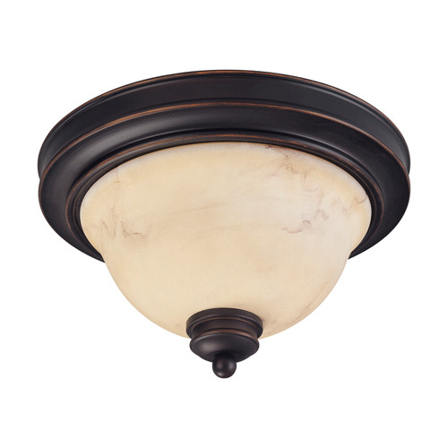 Nuvo 60-1405 ANASTASIA 2LT 11" FLUSH FIXTRE Anastasia 2 Light 11 in. Flush Dome with Honey Marble Glass (Discontinued)