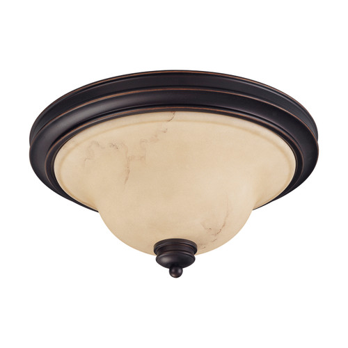 Nuvo 60-1407 ANASTASIA 3LT 15" FLUSH FIXTRE Anastasia 2 Light 15 in. Flush Dome with Honey Marble Glass (Discontinued)
