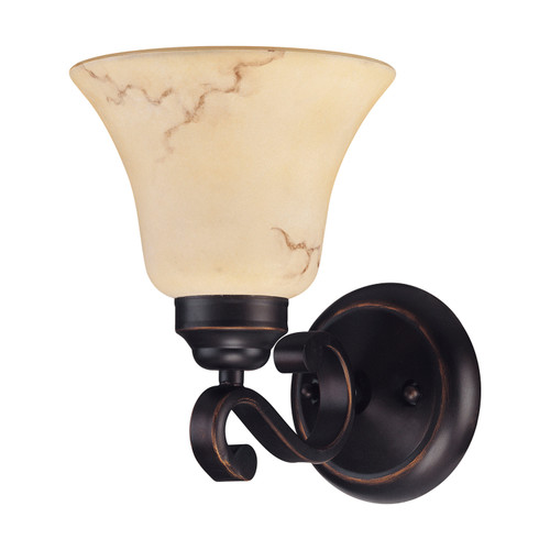 Nuvo 60-1412 ANASTASIA 1 LIGHT VANITY Anastasia 1 Light Vanity with Honey Marble Glass (Discontinued)