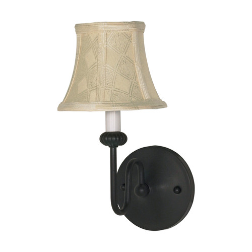 Nuvo 60-158 VANGUARD 1 LT WALL SCONCE Vanguard 1 Light 6 in. Wall Fixture with Ecru Diamond Shades (Discontinued)