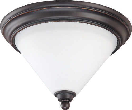 Nuvo 60-1704 BRIDGEVIEW 1 LT 11" FLUSH Bridgeview 1 Light 11 in. Flush Dome Satin White Glass (Discontinued)