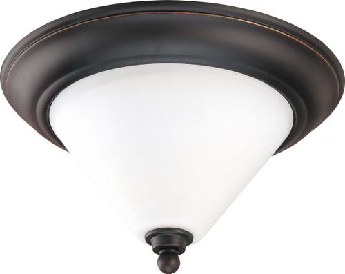 Nuvo 60-1705 BRIDGEVIEW 2 LT 13" FLUSH Bridgeview 2 Light 13 in. Flush Dome Satin White Glass (Discontinued)