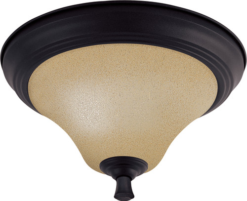 Nuvo 60-1725 DAKOTA 11" FLUSHDOME Dakota 2 Light 11 in. Flush Dome with Toasted Honey Glass (Discontinued)