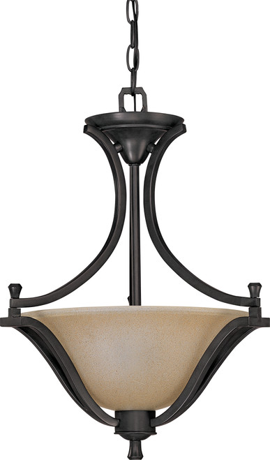 Nuvo 60-1737 DAKOTA 15" SMALL PENDANT Dakota 2 Light Small 15 in. Pendant with Toasted Honey Glass (Discontinued)