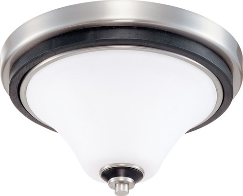 Nuvo 60-1744 KEEN 1 LT 11" FLUSH Keen 1 Light 11 in. Flush Dome with Satin White Glass (Discontinued)