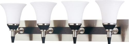 Nuvo 60-1754 KEEN 4 LT VANITY FIXTURE Keen 4 Light Vanity with Satin White Glass (Discontinued)