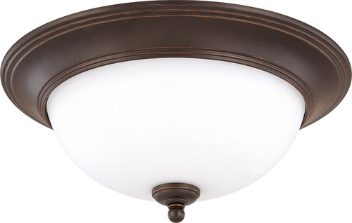 Nuvo 60-1786 GLENWOOD 3 LT 15" FLUSH FIXTRE Glenwood 3 Light 15 in. Flush Dome with Satin White Glass (Discontinued)
