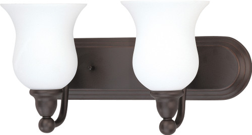 Nuvo 60-1793 GLENWOOD 2 LT VANITY FIXTURE Glenwood 2 Light Vanity with Satin White Glass (Discontinued)