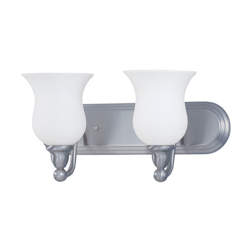 Nuvo 60-1813 GLENWOOD 2 LT VANITY FIXTURE Glenwood 2 Light Vanity with Satin White Glass (Discontinued)