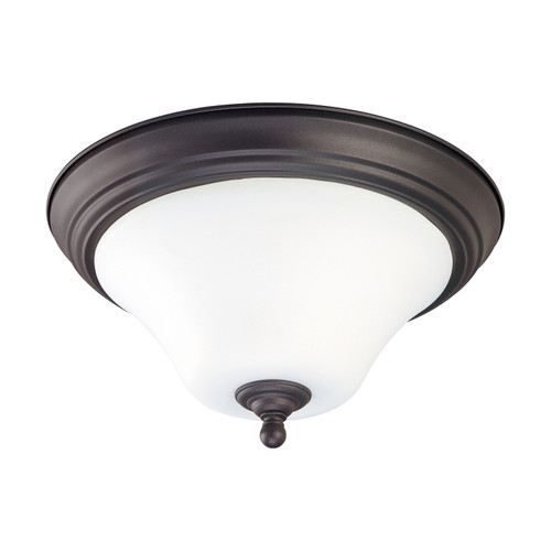 Nuvo 60-1846 DUPONT 2 LT 15" FLUSH FIXTURE Dupont 2 Light 15 in. Flush Mount with Satin White Glass (Discontinued)