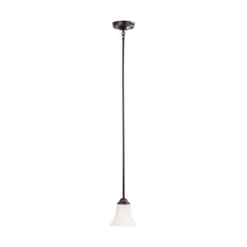 Nuvo 60-1931 DUPONT ES 1 LT MINI PENDANT Dupont ES 1 Light Mini Pendant with Satin White Glass 13w GU24 Lamp Included (Discontinued)