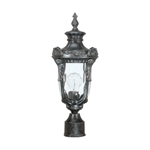 Nuvo 60-2026 DUNMORE MEDIUM POST LANTERN Dunmore 1 Light Mid-Size Post Lantern with Clear Water Glass (Discontinued)