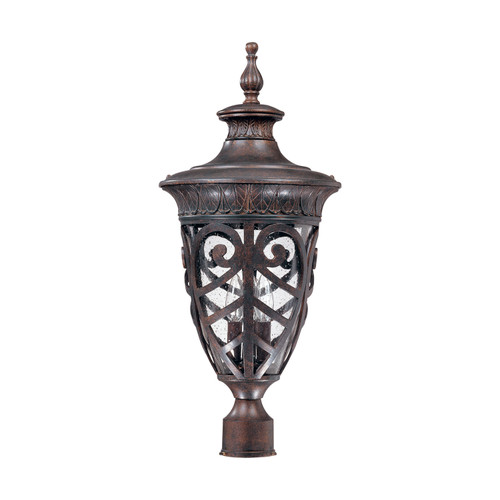 Nuvo 60-2060 ASTON 3 LT POST LANTERN Aston 3 Light Large Post Lantern with Seeded Glass (Discontinued)