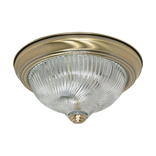 Nuvo 60-229 2 LT - 11" FLUSH FIXTURE 2 Light 11 in. Flush Mount Clear Swirl Glass (Discontinued)