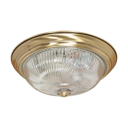 Nuvo 60-231 3 LT - 15" FLUSH FIXTURE 3 Light 15 in. Flush Mount Clear Swirl Glass (Discontinued)