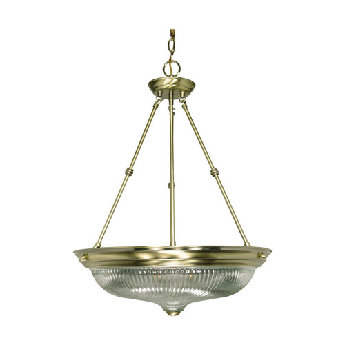 Nuvo 60-236 3 LT - 20" PENDANT 3 Light 20 in. Pendant Clear Swirl Glass (Discontinued)