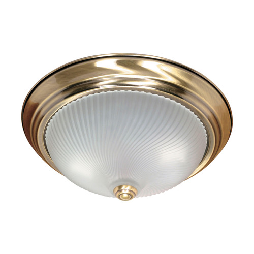 Nuvo 60-238 2 LT - 13" FLUSH FIXTURE 2 Light 13 in. Flush Mount Frosted Swirl Glass (Discontinued)