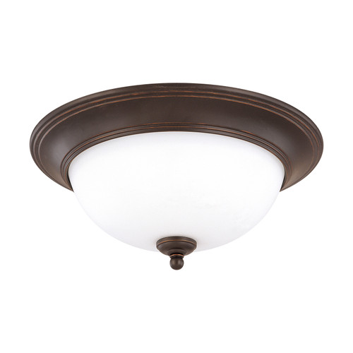 Nuvo 60-2436 GLENWOOD ES 2 LT 16" FLUSHDOME Glenwood ES 2 Light 16 in. Flush Dome with Satin White Glass Lamp Included (Discontinued)
