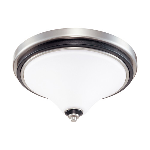 Nuvo 60-2458 KEEN ES 2 LT 13" FLUSHDOME Keen ES 2 Light 13 in. Flush Dome with Satin White Glass Lamp Included (Discontinued)