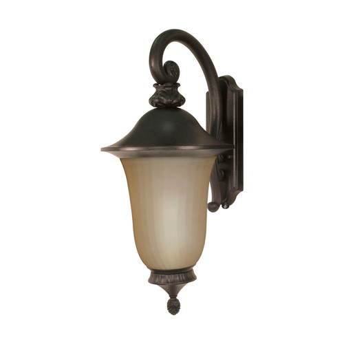 Nuvo 60-2508 PARISIAN ES 3 LT WALL LANTERN Parisian ES 1 Light Wall Lantern Arm Down with Champagne Glass Lamp Included (Discontinued)