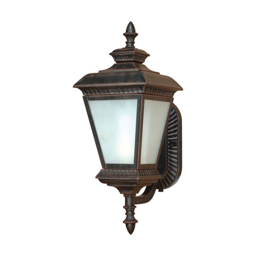 Nuvo 60-2523 CHARTER ES 2 LT WALL LANTERN Charter ES 2 Light Wall Lantern Arm Up with White Water Glass Lamp Included (Discontinued)