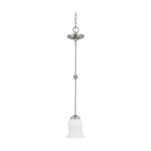 Nuvo 60-2563 GLENWOOD ES 1 LT MINI PENDANT Glenwood ES 1 Light Mini Pendant with Satin White Glass Lamp Included (Discontinued)