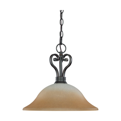 Nuvo 60-2748 MONTGOMERY 1 LT HANGING DOME Montgomery 1 Light Hanging Dome with Champagne Linen Glass (Discontinued)