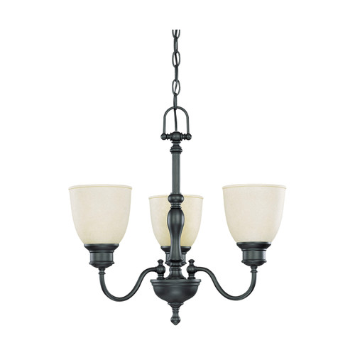 Nuvo 60-2774 BELLA 3 LT CHANDELIER Bella 3 Light Chandelier with Biscotti Glass (Discontinued) Nuvo 60-2774 BELLA 3 LT CHANDELIER Bella 3 Light Chandelier with Biscotti Glass (Discontinued)