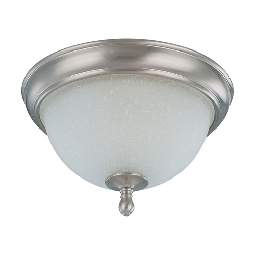 Nuvo 60-2788 BELLA 2 LT SMALL FLUSH DOME Bella 2 Light 11 in. Flush Dome with Frosted Linen Glass (Discontinued)