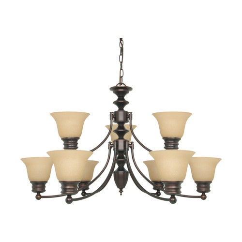 Nuvo 60-3131 EMPIRE ES 9 LIGHT CHANDELIER Empire ES 9 Light 32 in. Chandelier with Champagne Glass (9) 13W GU24 Lamps Included (Discontinued)