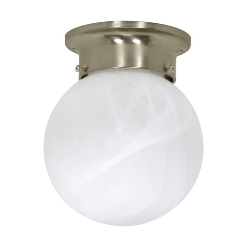 Nuvo 60-3189 1 LIGHT ES 6" BALL CEILING 1 Light 6 in. Ceiling Mount with Alabaster Glass (1) 13W GU24 Lamp Included (Discontinued)