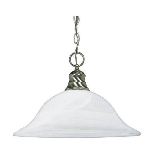 Nuvo 60-3198 1 LIGHT ES 16" PENDANT 1 Light 16 in. Pendant with Alabaster Glass (1) 18W GU24 Lamp Included (Discontinued)