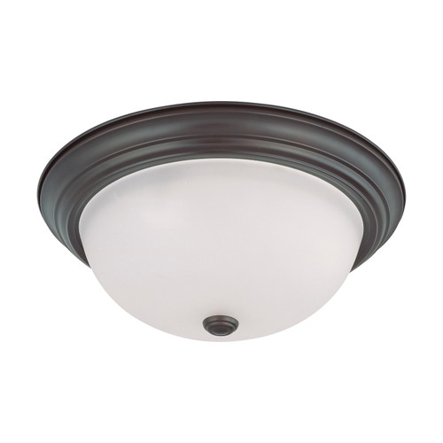 Nuvo 60-3337 3 LIGHT ES 15" FLUSH MOUNT 3 Light 15 in. Flush Mount with Frosted White Glass (3) 13W GU24 Lamps Included (Discontinued)