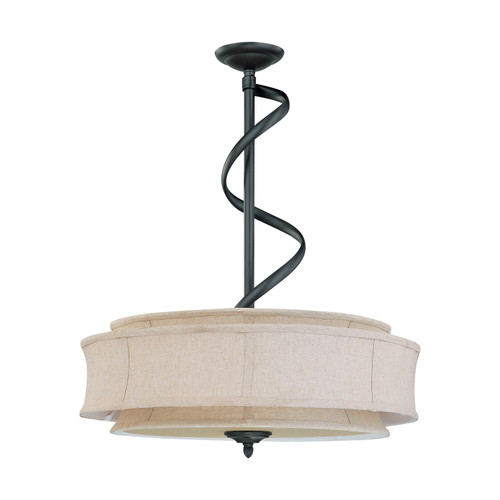 Nuvo 60-3871 DARWIN ES 3 LIGHT PENDANT Darwin ES 3 Light Pendant with Natural Linen Shade (3) 13W GU24 Lamps Included (Discontinued)