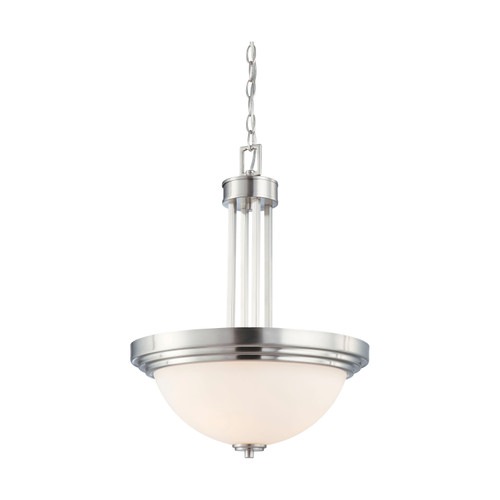 Nuvo 60-4106 HARMONY 3 LIGHT PENDANT Harmony 3 Light Pendant with Satin White Glass (Discontinued)