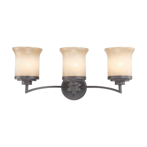 Nuvo 60-4123 HARMONY 3 LIGHT VANITY Harmony 3 Light Vanity Fixture with Saffron Glass (Discontinued)