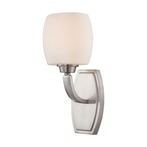 Nuvo 60-4181 HELIUM 1 LIGHT VANITY Helium 1 Light Vanity Fixture with Satin White Glass (Discontinued)